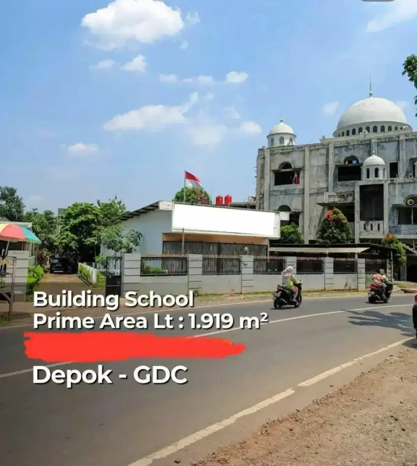 Dijual tanah dan bangunan bekas sekolah di depok