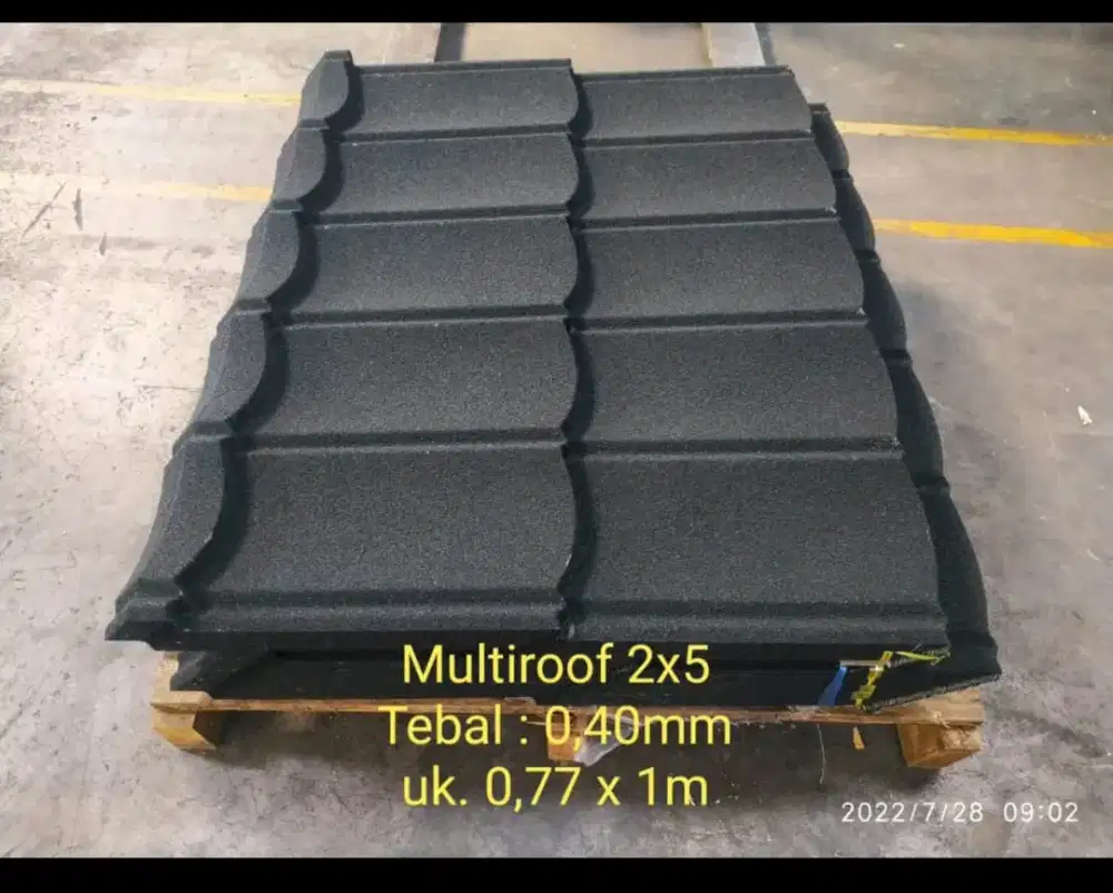 Genteng metal multiroof 2x5 tebal 0.40 mm