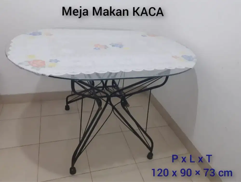 Meja makan kaca,cantik