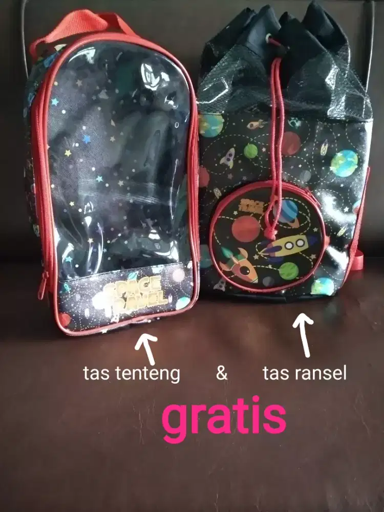 GRATIS tas ransel & tas jinjing, untuk pembelian 4 set bekal