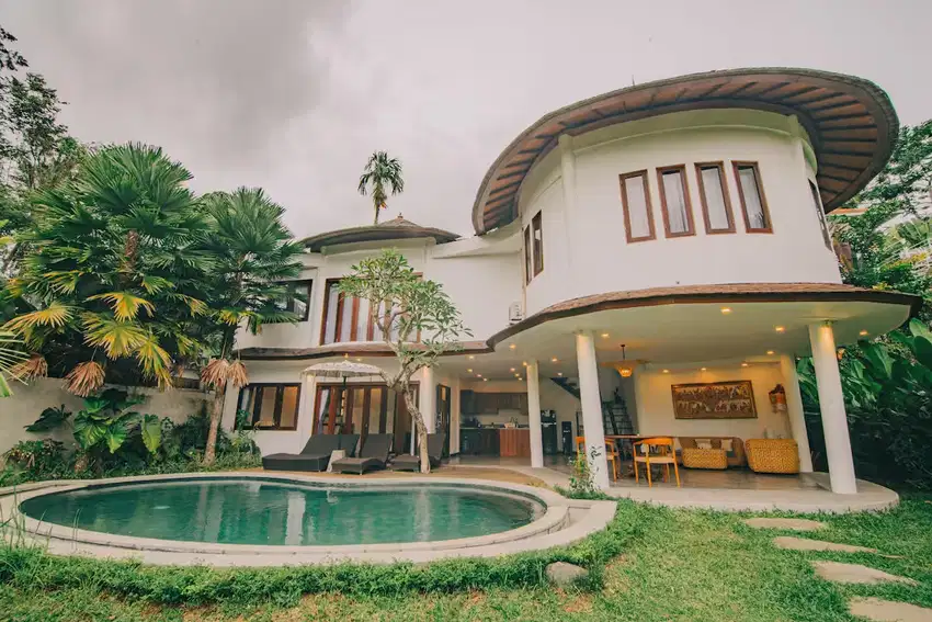 Dijual Villa Modern 3 Kamar Tidur, View Hutan di Kenderan, Tegallalang