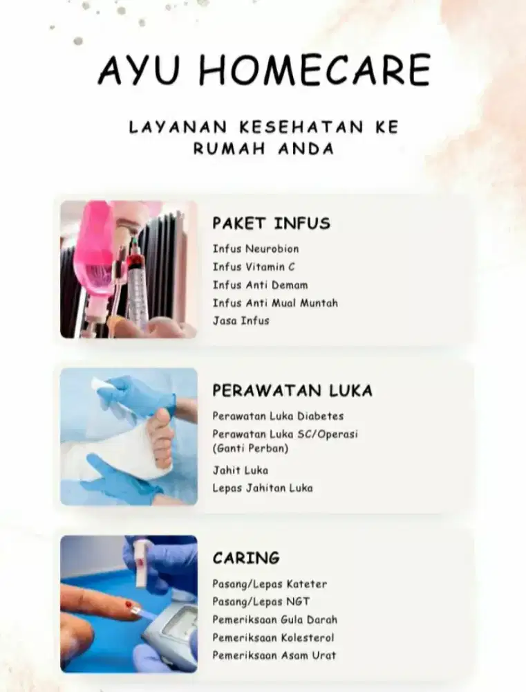 Panggilan Homecare/ Cek Kesehatan dirumah