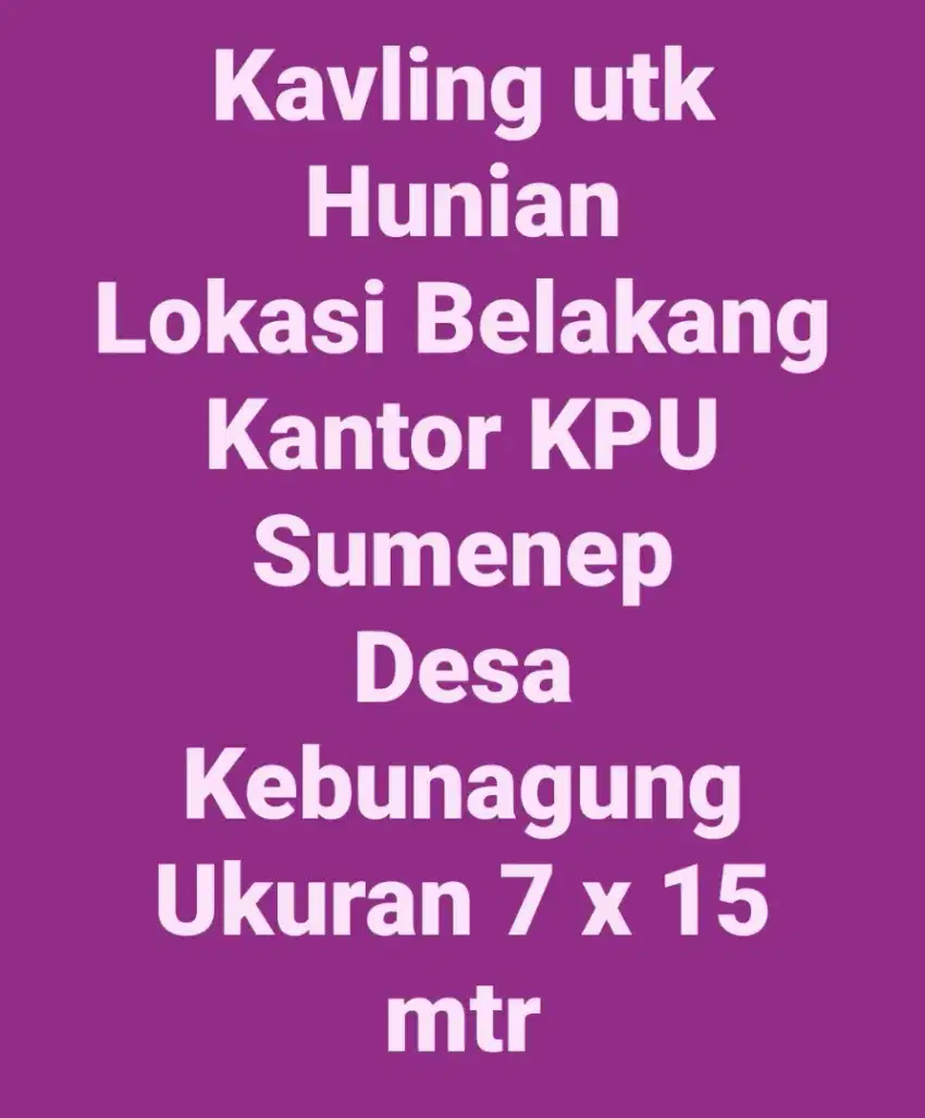 Lokasi utk pemukiman