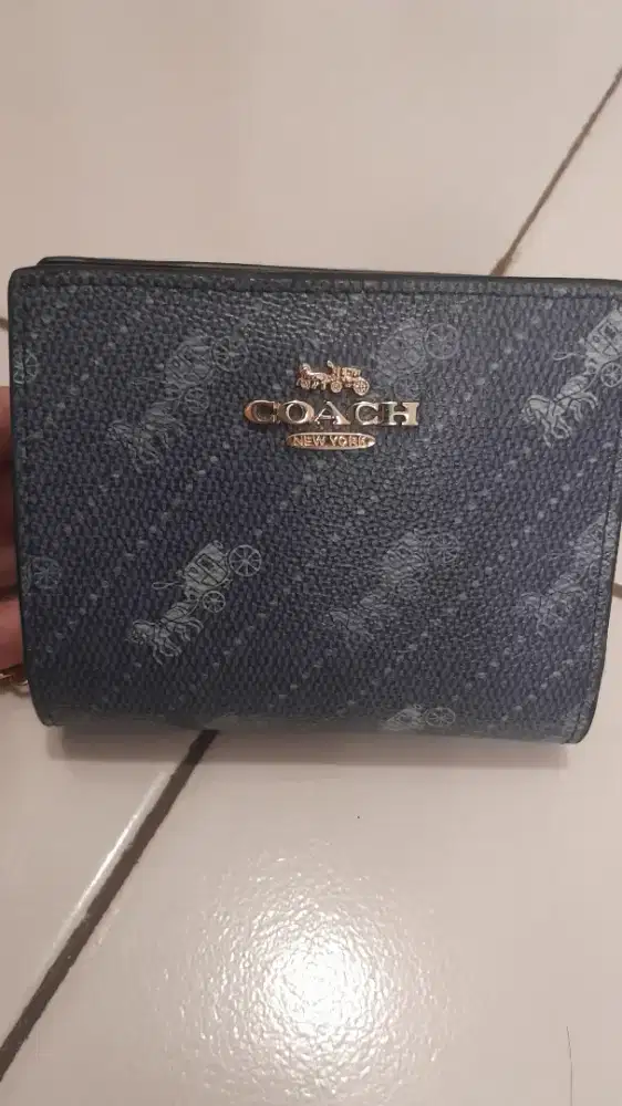 Tas merk mcm warna Orange bata dan dompet  coach warna biru