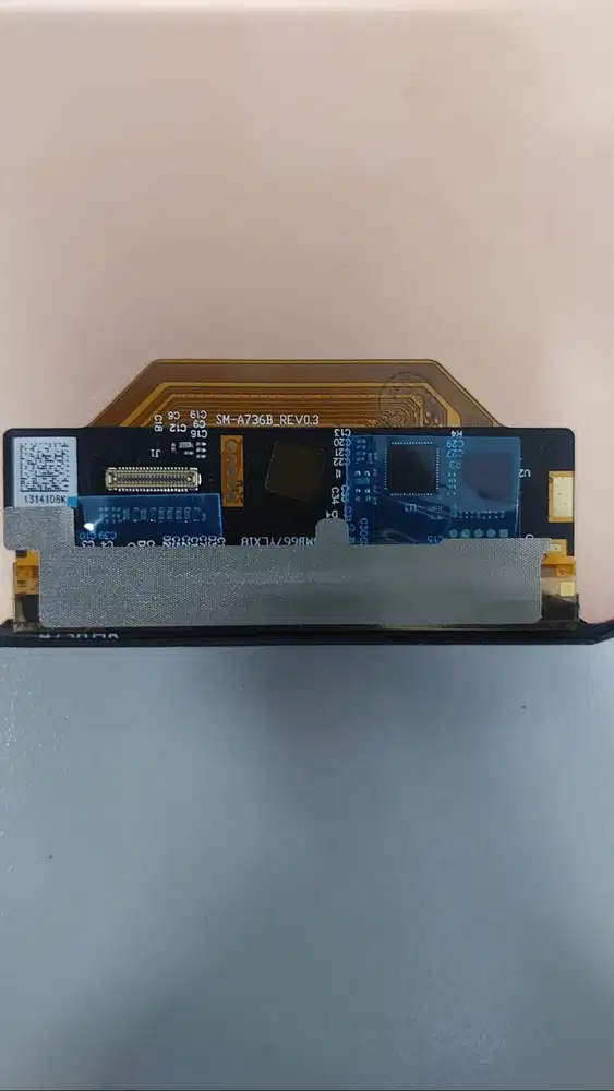 LCD Samsung A73 (copotan minus 2 green line) bisa fingerprint on scree