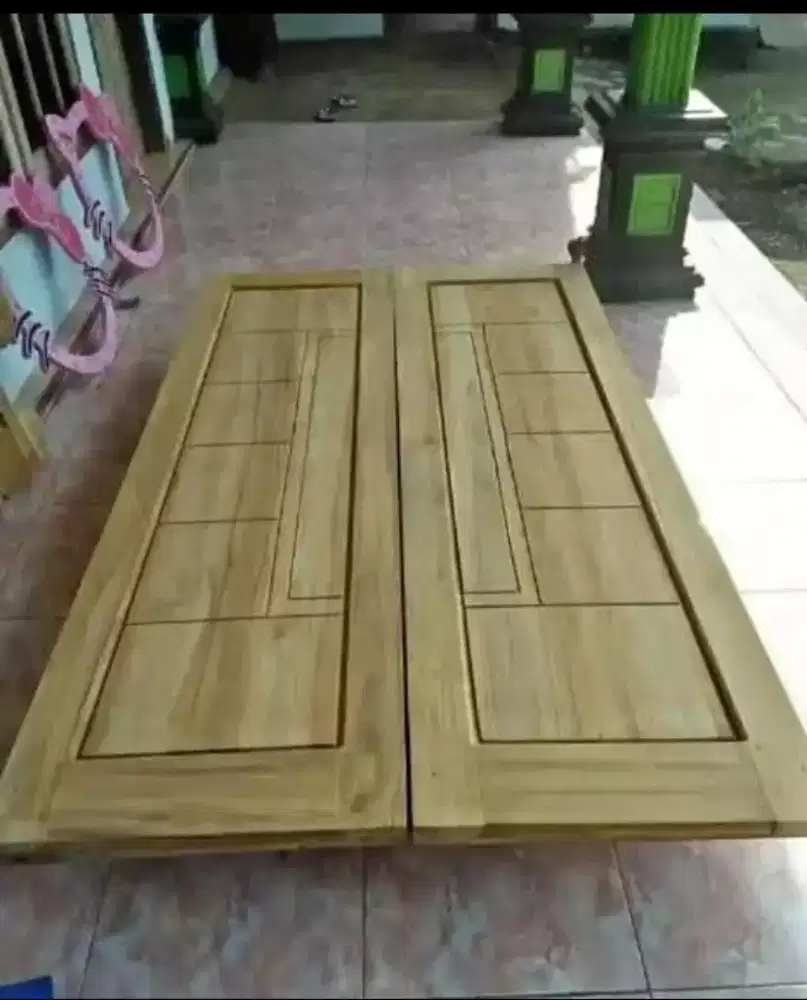 Pintu kusen jati kebon,jati alas
