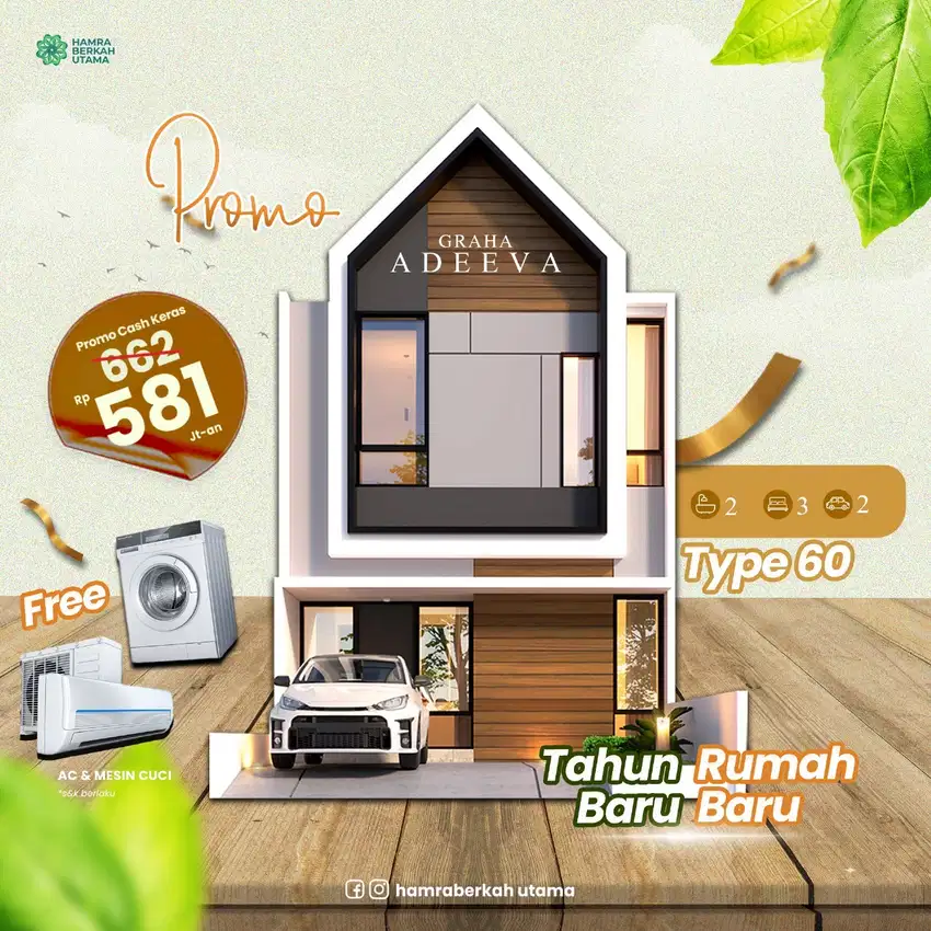 Rumah 2 Lantai Tengah Kota Makassar bebas banjir