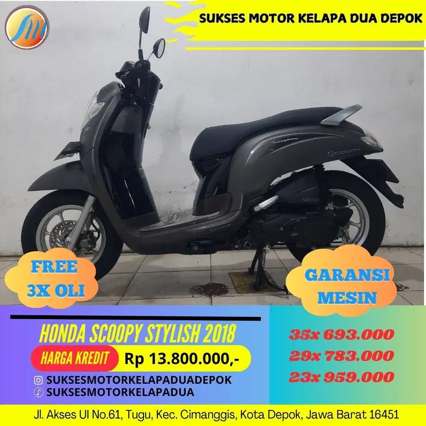 HONDA SCOOPY STYLISH 2018 CASH/KREDIT DP MURAH ANGSURAN RINGAN