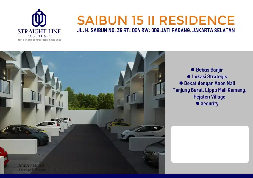 Dijual rumah di SAIBUN 15 II RESIDENCE, JATI PADANG JAKARTA SELATAN
