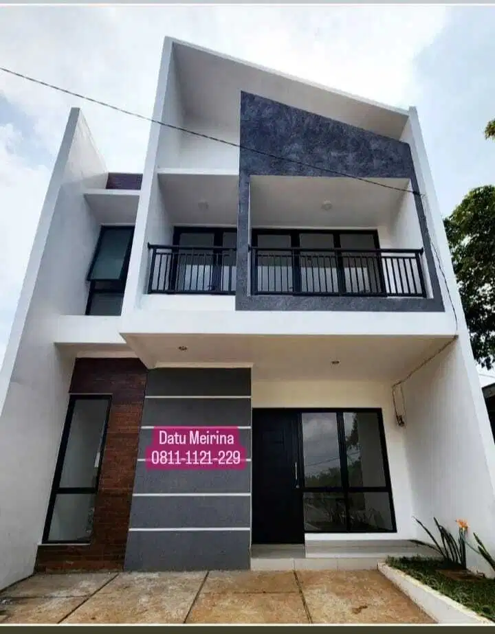 Rumah 2 Lantai Dekat GDC 10 Menit Stasiun Depok DP Ringan Free Biaya