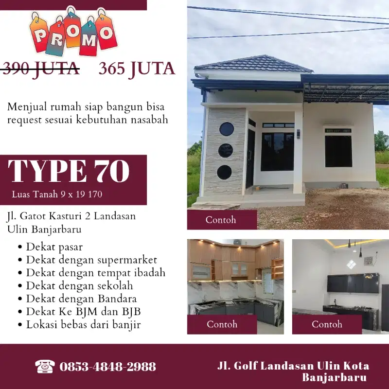 Promo type 70 dengan harga 365 jt
