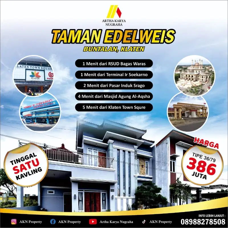 Di jual Rumah Baru Kav Bangun Buntalan Klaten Tengah