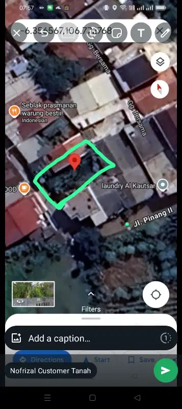 Jual Tanah SHM 90 M2 di limo jl pinang kampus upn