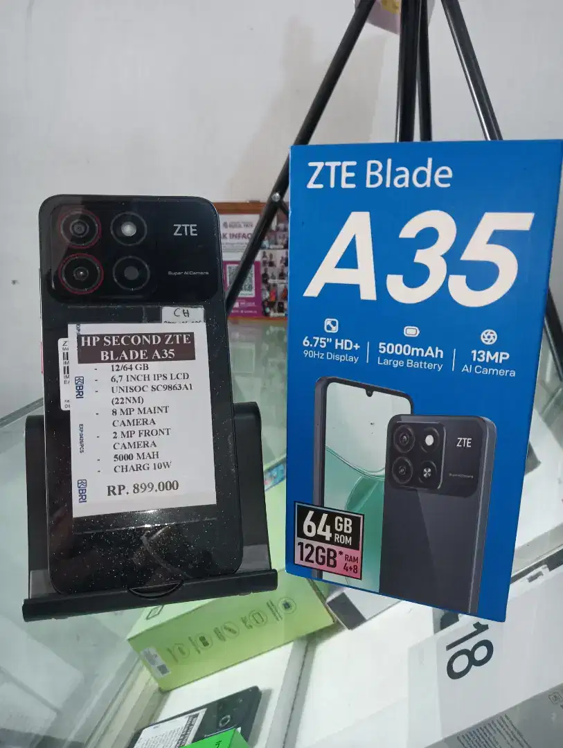 HP SECOND ZTE BLADE A35 12/64GB!! FULLSET!! LCD ORI!!