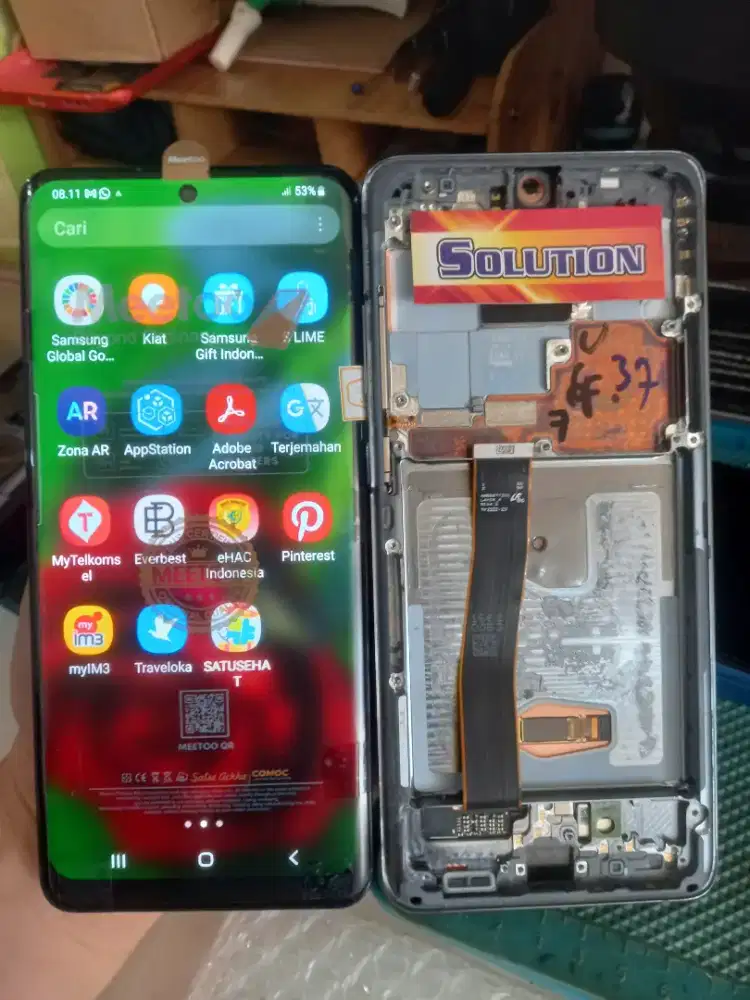 LCD TOUCHSCREEN SAMSUNG S20 ULTRA ORI OLED + PASANG