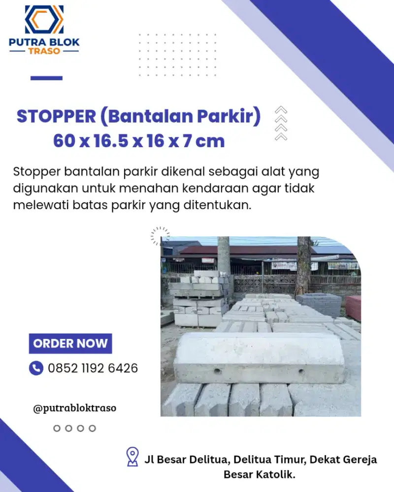 Stopper Beton (Bantalan Parkir)