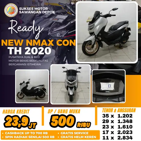 BERGARANSI YAMAHA NMAX NEW CON KEYLES TH 2020 UNIT MULUS CASH KREDIT