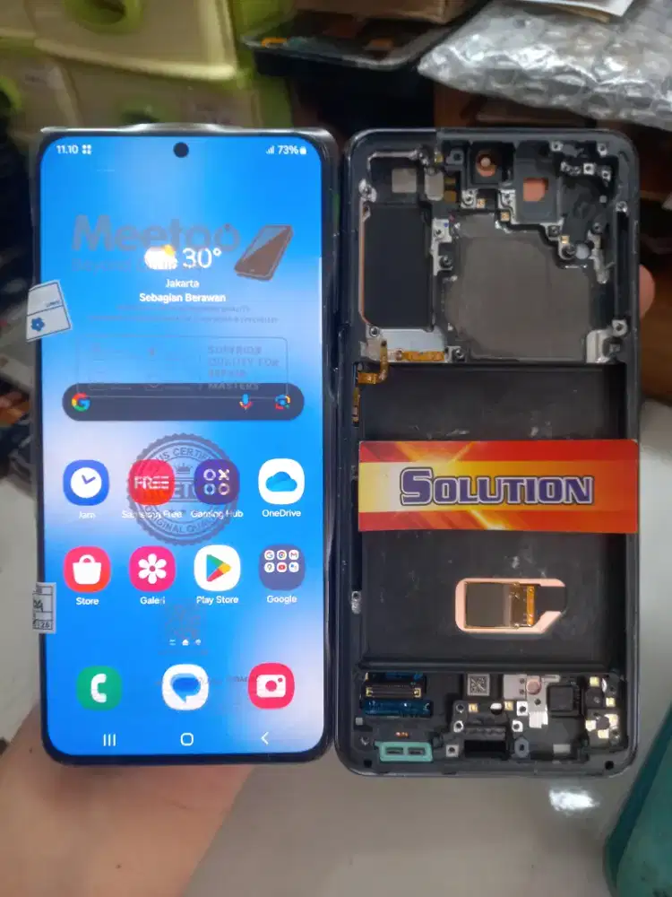 LCD TOUCHSCREEN SAMSUNG S21 5G ORI OLED + PASANG
