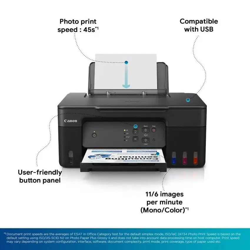 Printer CANON Pixma G2730 Inkjet Print Scan Copy All in One