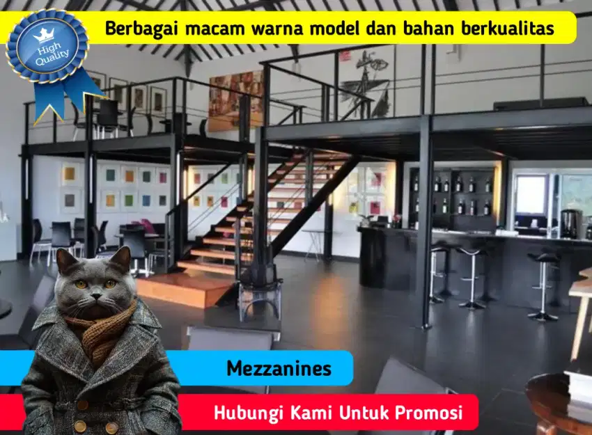 Rak Industri Mezzanines Space Kantor dan Logistic Model Terbaru