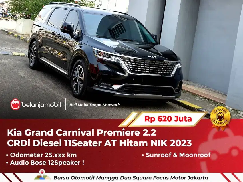 [ WARRANTY ] Kia Grand Carnival 2.2 CRDi Diesel AT Hitam 2023/2024