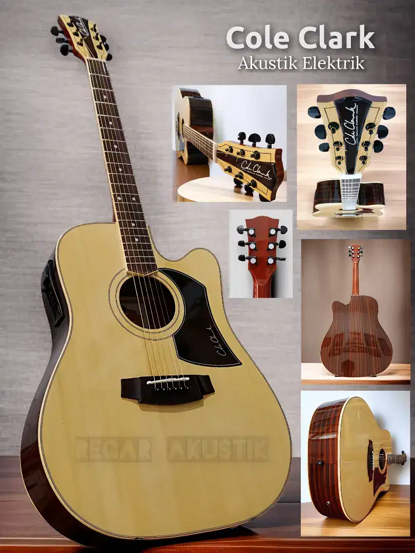 Gitar akustik elektrik cole clark