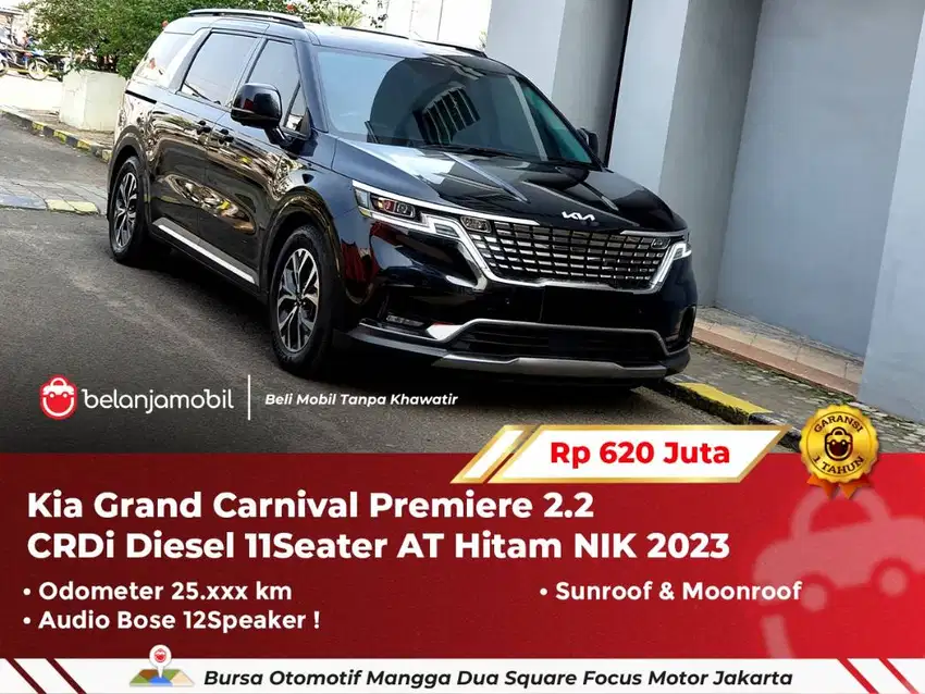 [ WARRANTY ] Kia Grand Carnival 2.2 CRDi Diesel AT Hitam 2023/2024