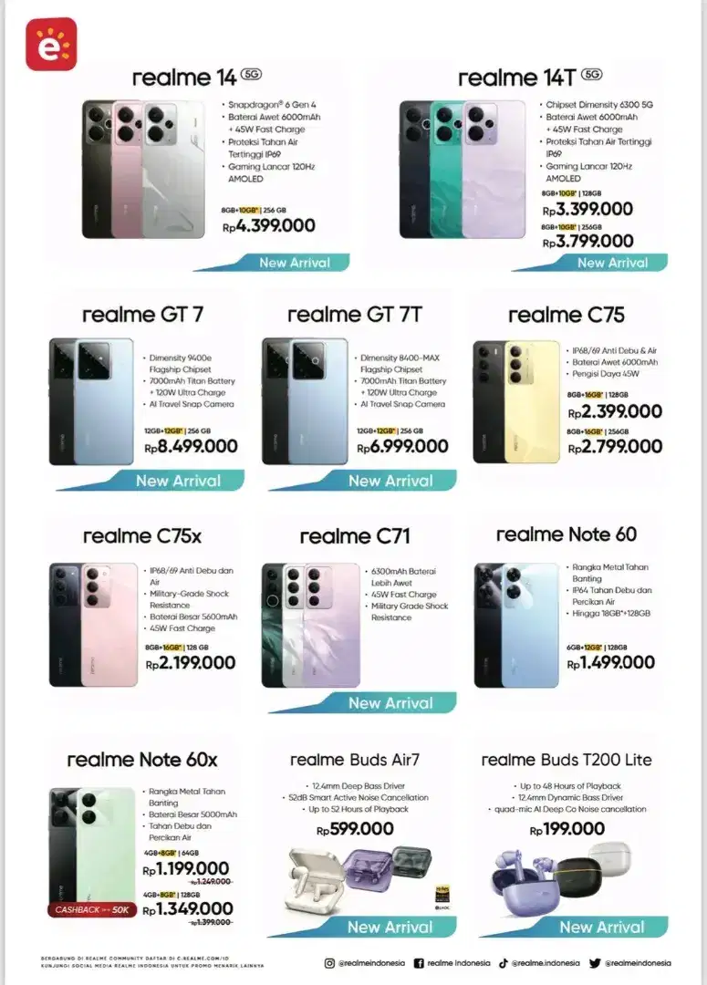 REALME C71 NEW! Resmi Erafone Ram 4/128, 6/128, 8/128