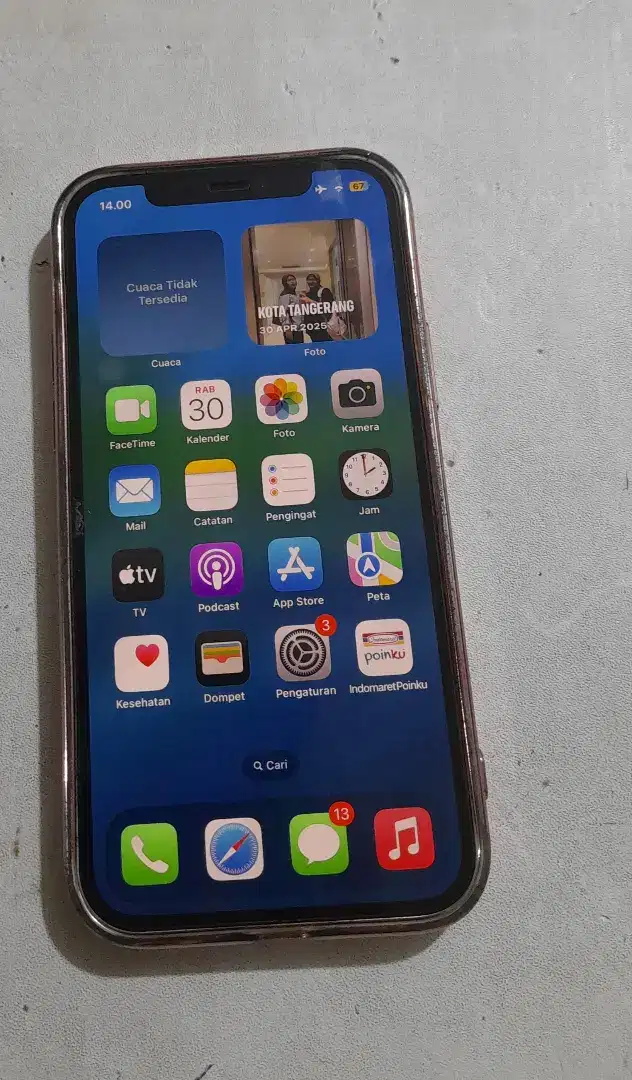 Wifi only Di Jual HP Iphone 12 fulsett dus ada ,mulus no minus