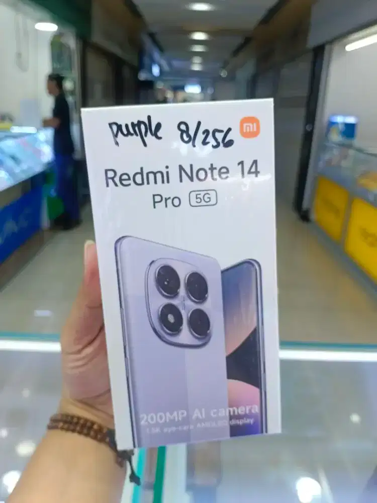 Xiaomi Redmi Note 14 Pro 5G 8/256 Purple NEW BNOB Garansi Resmi Xioami
