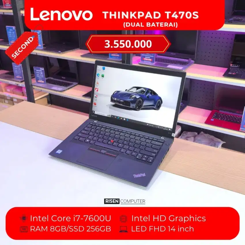 LENOVO THINKPAD T470S Intel core i7-7600U FHD 14 RAM 8GB SSD 256GB