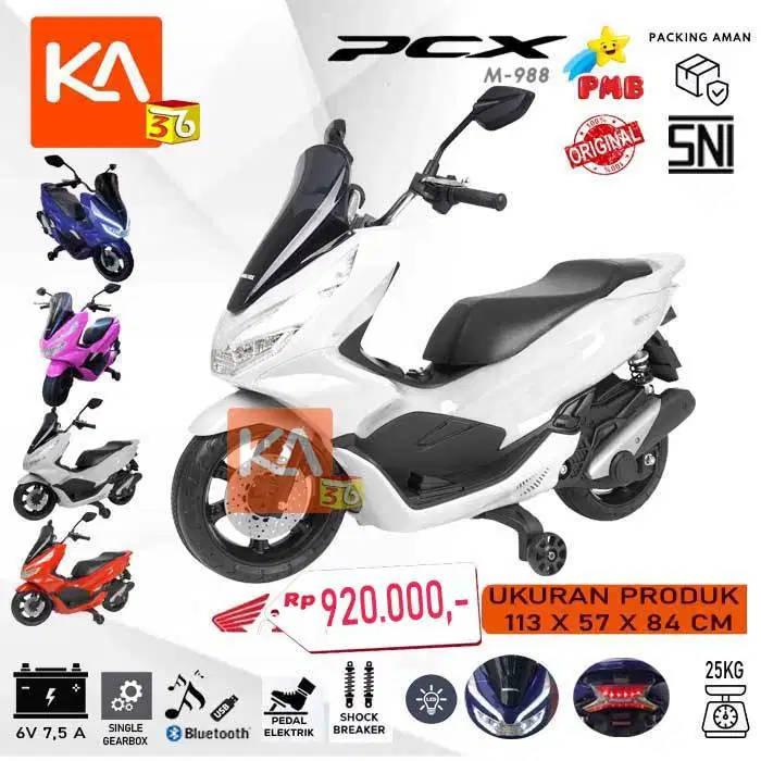 Motor Aki Anak Honda PCX PMB 988 M988 Motor Mainan Anak Murah