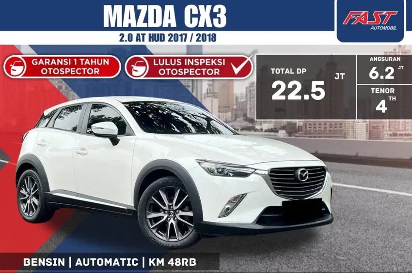 MAZDA CX3 2017 / 2018 2.0 AT HUD LOW KM.48RB & PAJAK PANJANG #F7ST
