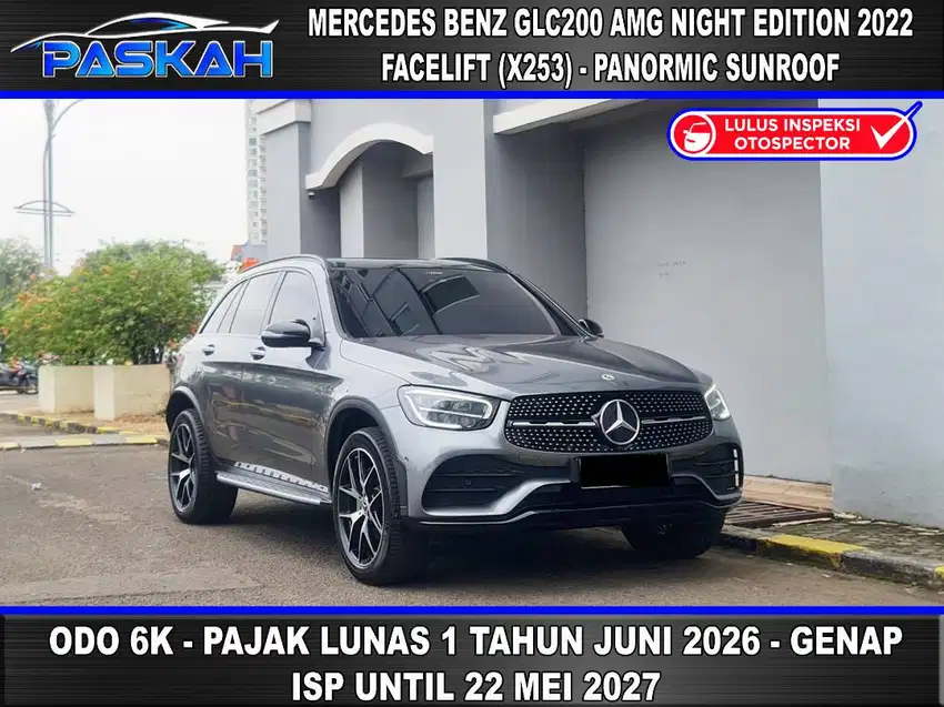 PAJAK=JUNI-2026 Bunga=4.5% Odo=6k Mercy GLC200 AMG Night Edition 2022