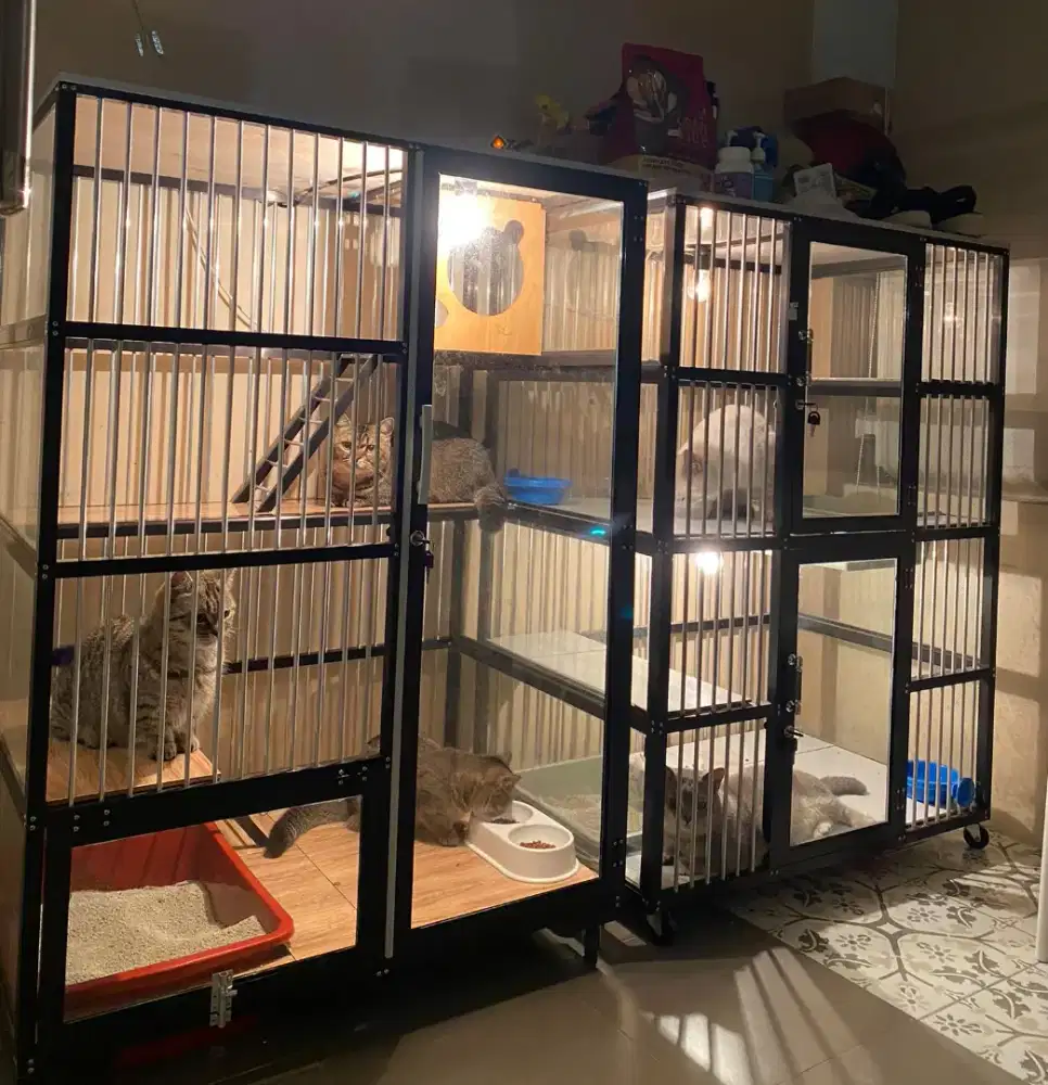 kandang kucing aluminium
