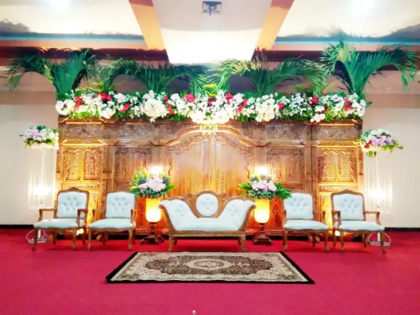 Gebyok Pelaminan Kayu Jati 6 meter