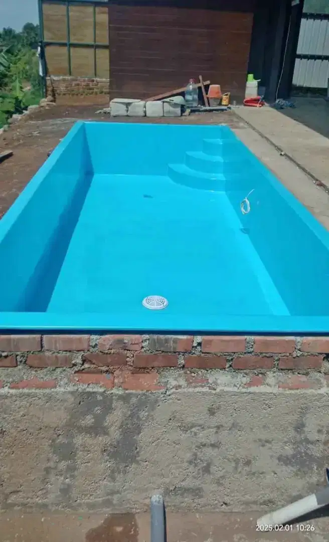 kolam renang fiberglass uk 300x200x60
