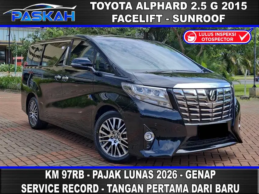 PAJAK=JUNi-2026 GENAP Km=97k record a2000 Toyota Alphard G atpm 2015