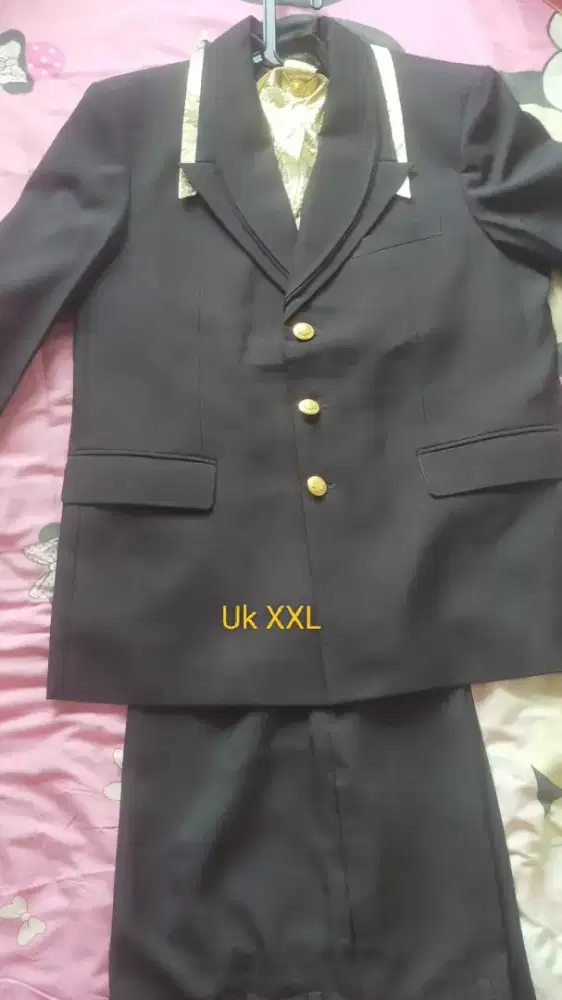 Jas Grivian Hewis Setelan Celana hitam acc