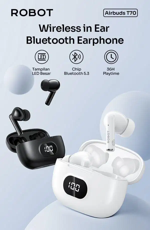HEADSET NIRKABEL ROBOT T70