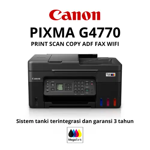 CANON PIXMA G4770 Print Scan Copy ADF Fax WiFi Garansi Resmi 3 Tahun