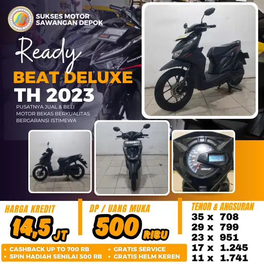 CASH KREDIT DP 500 HONDA NEW BEAT DELUXE TH 2024 MULUS BERGARANSI