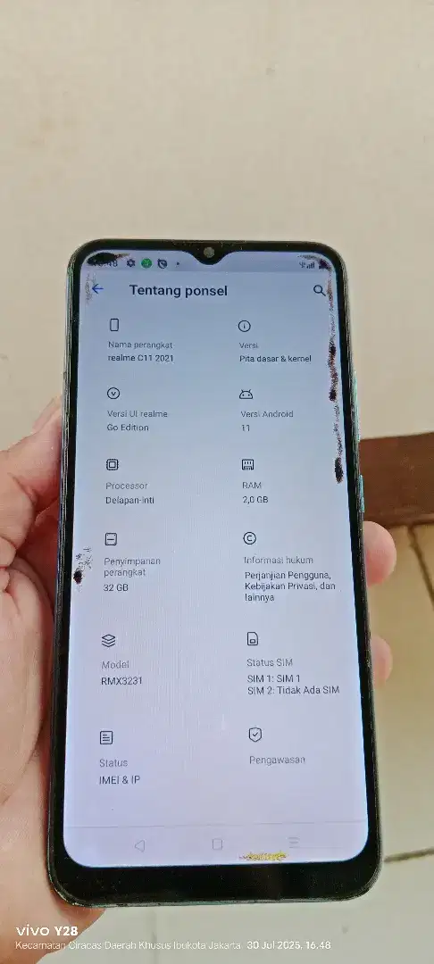 Realme c11.  2/32. Mnus.noda kya di fto norml smua orian