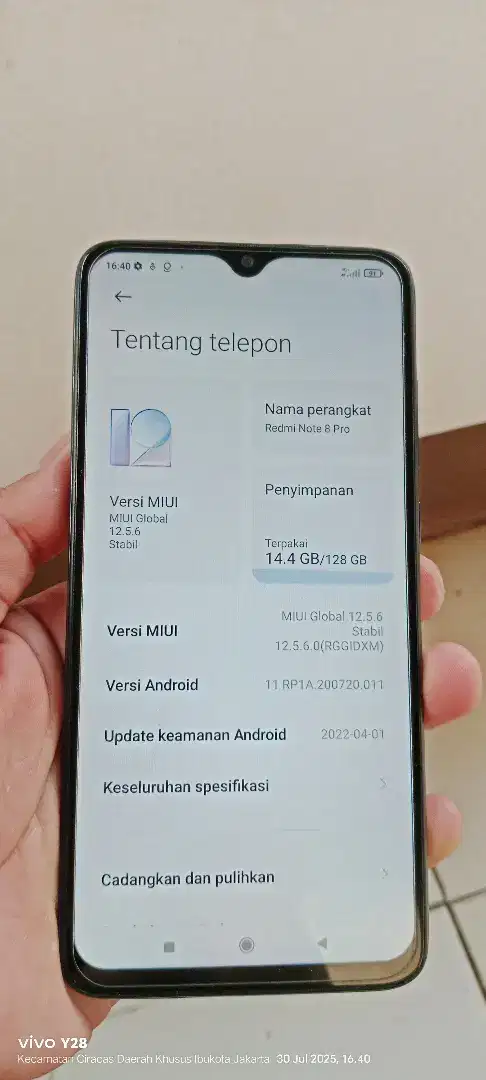 Redmi not. 8. Pro.  6/128. Gantian becdor ja lcd orian NFc