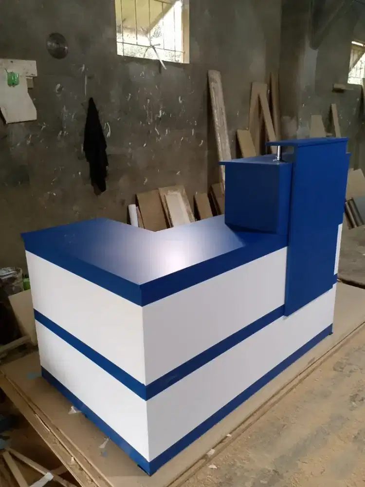 MEJA KASIR BRILINK MEJA KASIR COUNTER MEJA KLINIK BIRU PUTH