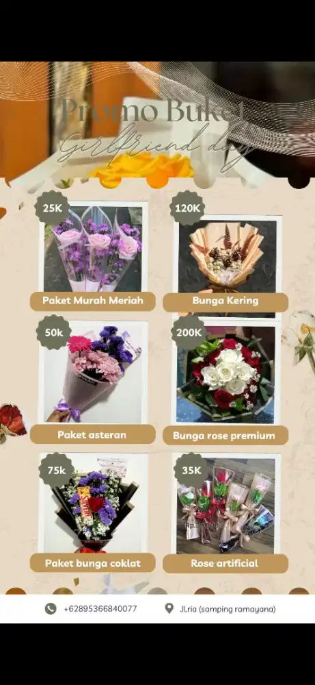 Buket bunga mawar ( edisi Girlfriend day )