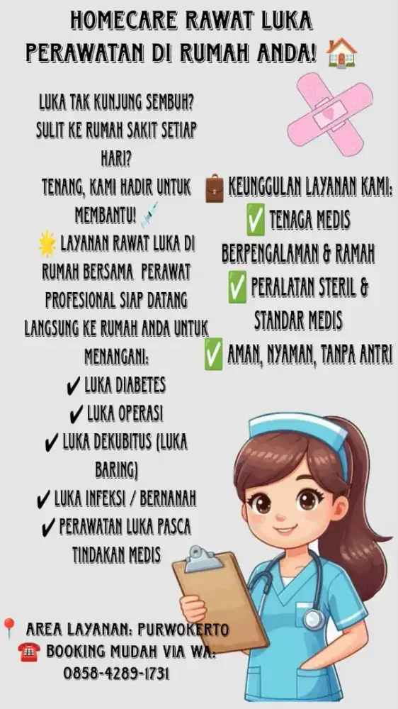 Jasa home care perawatan luka dll