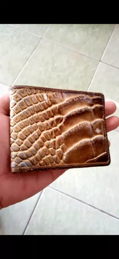Dompet kulit buaya original crocodile leather authentic custom wallet
