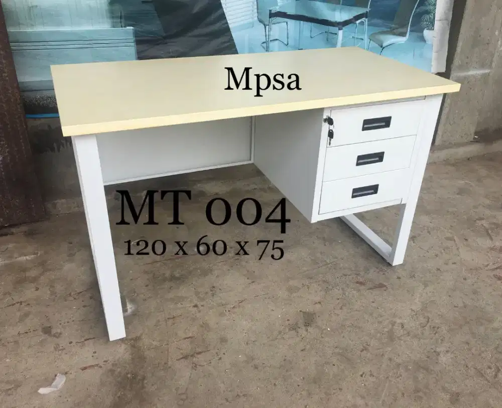 Meja Kerja besi / meja kantor besi / meja biro besi /meja belajar besi