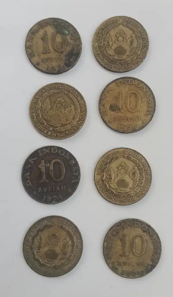Uang Koin Rp 10 Rupiah Tahun 1974